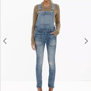 Madewell Skinny Overalls Size XS Adrian Wash Distressed